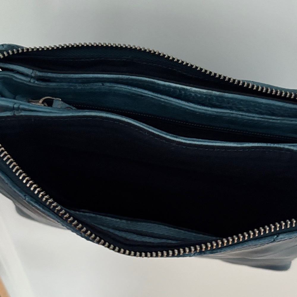 Latico Leather Blue Crossbody Bag - Picture 5 of 9
